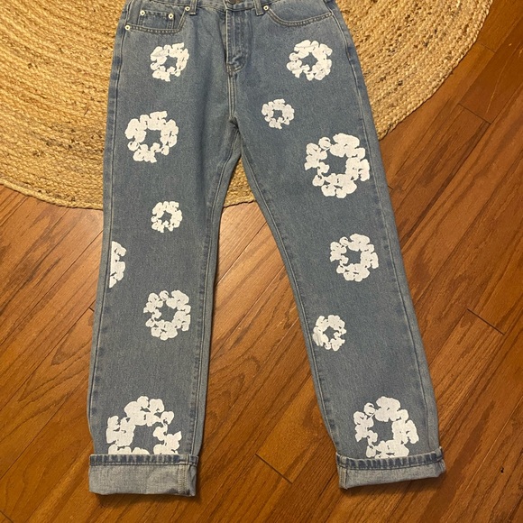Black Icon Denim - Black Icon Floral Patterned Blue Jeans